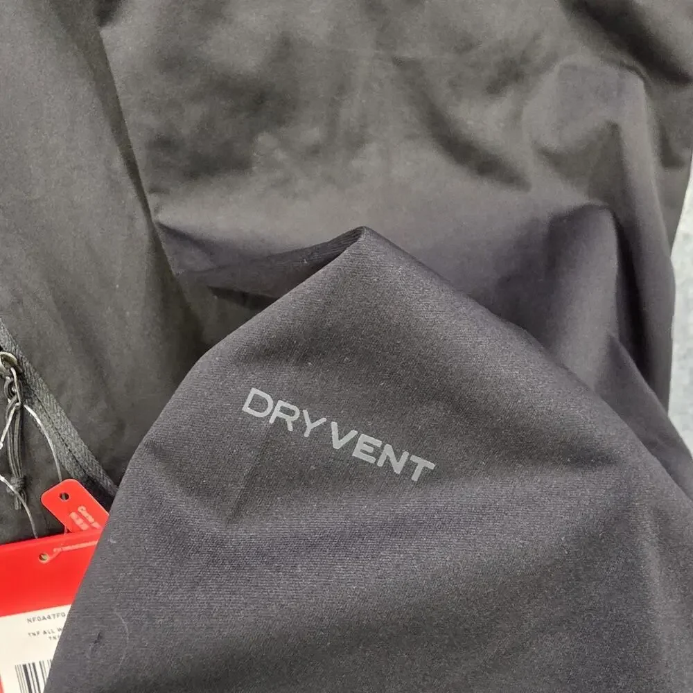 The North Face‎ All Weather Jacket Mens 2XL Black DryVent Hooded Hike Waterproof